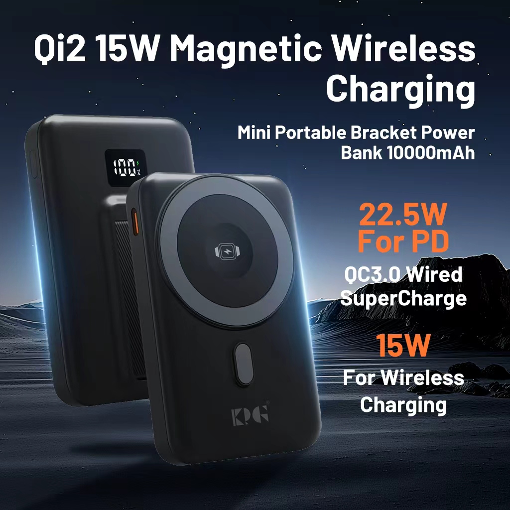 Qi2 15W magnetic wireless power bank — lifestyle scene